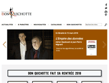 Tablet Screenshot of donquichotte-editions.com